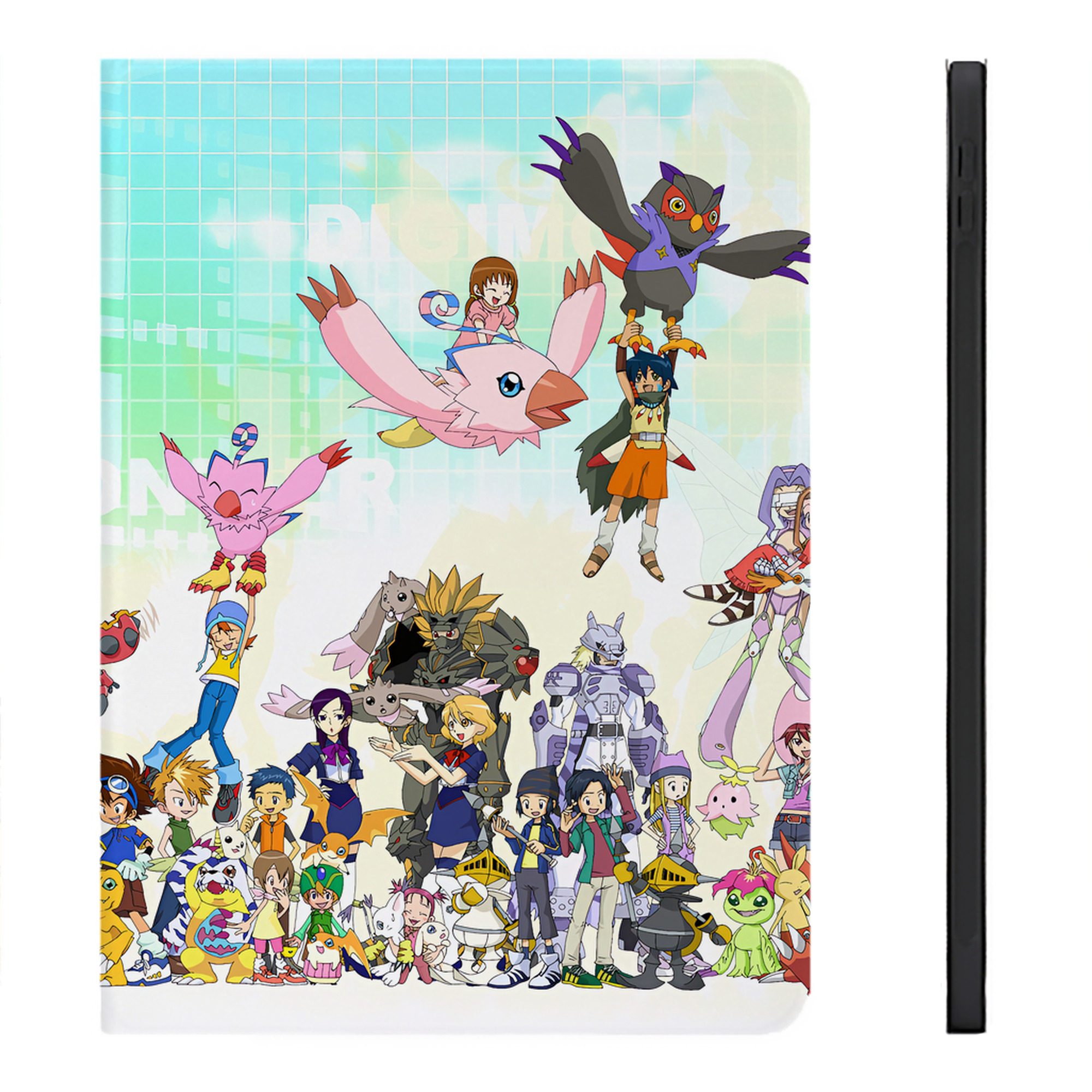 （画像用） Digimon デジタルモンスター/デジモン IPadケース ペンホルダー付き ブックスタイルデザイン
